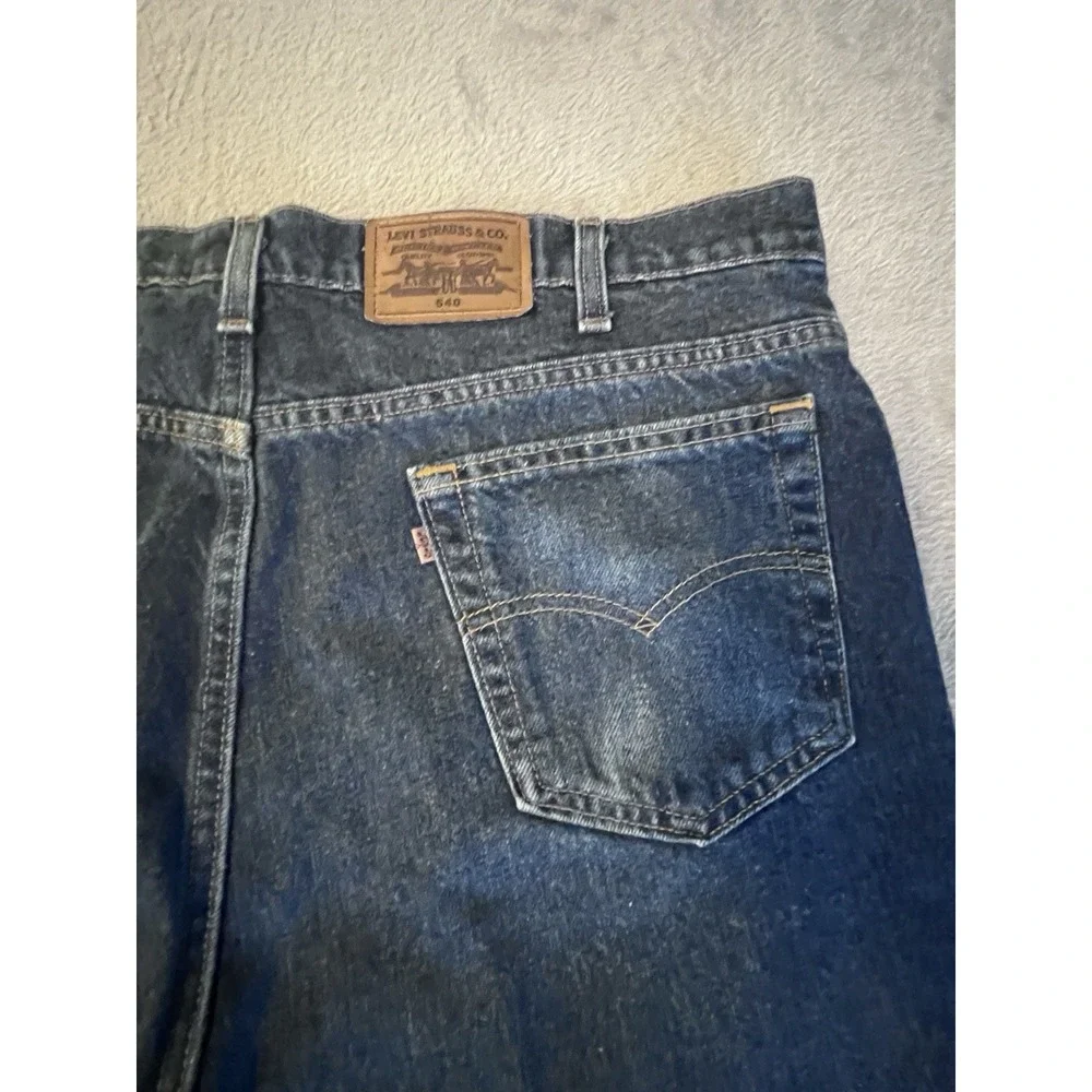 Vintage 90s LEVIS 540 BROWN TAB Relaxed‎ Fit Made In USA Blue Jeans 42X30